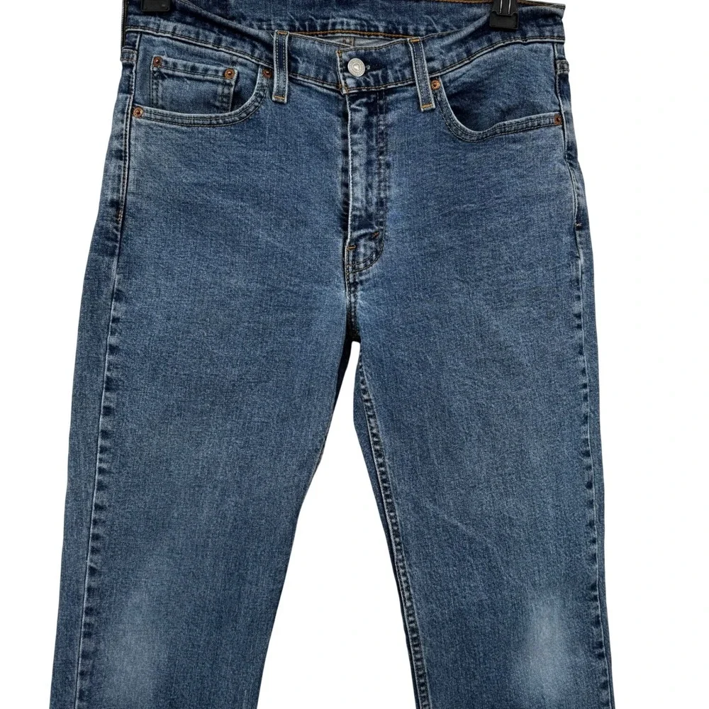 Levis 514 Straight Fit Mens Jeans Blue Medium Wash Denim 33x32 (32x31.5) Stretch